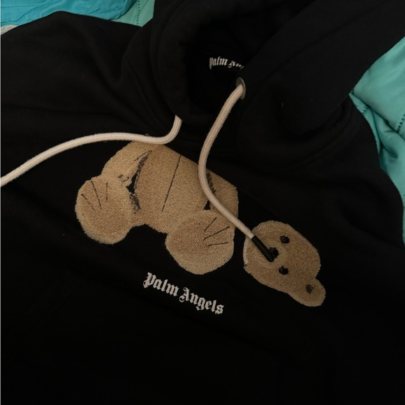 PALM ANGELS TEDDY BEAR HOODIE AUTHENTIC - Picture 2 of 2